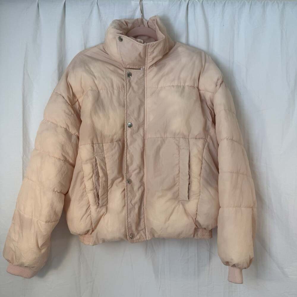 Free People Cold Rush Puffer Jacket Blush Pink Size S Quilted Boho Cabincore